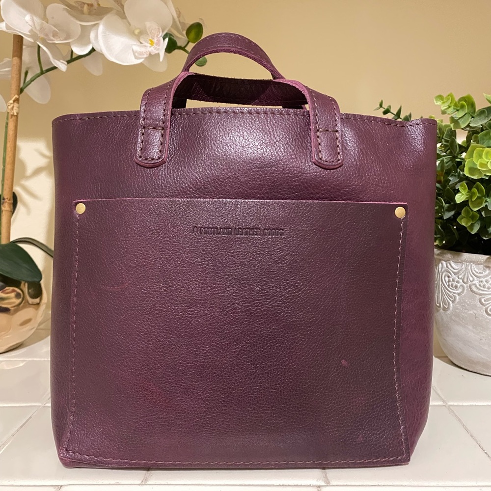 NEW Unicorn Color Portland Leather Goods Mini Zip Crossbody in Plum 💜